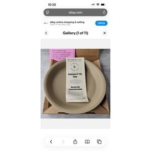 The Pampered Chef Family Heritage Collection Stoneware 9 Inch Pie Plate 1425 USA